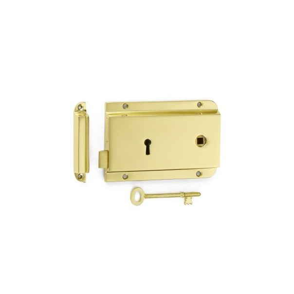 CROFT 1871F Solid Brass Flanged Rim Lock