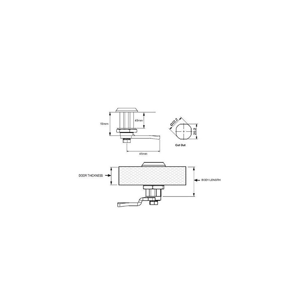 20150 8mm Triangle Drive / 50mm Long Body Spanner Lock