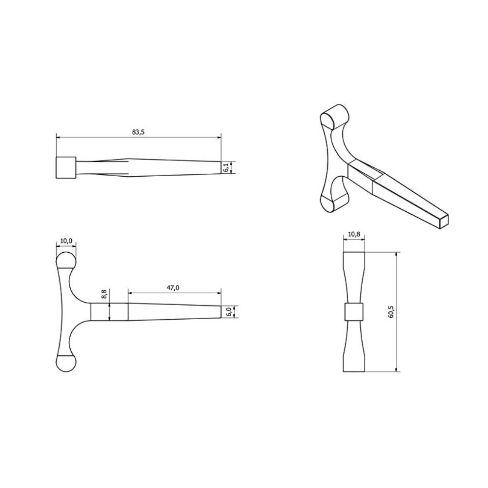 B1 T Key 8mm Square Drive